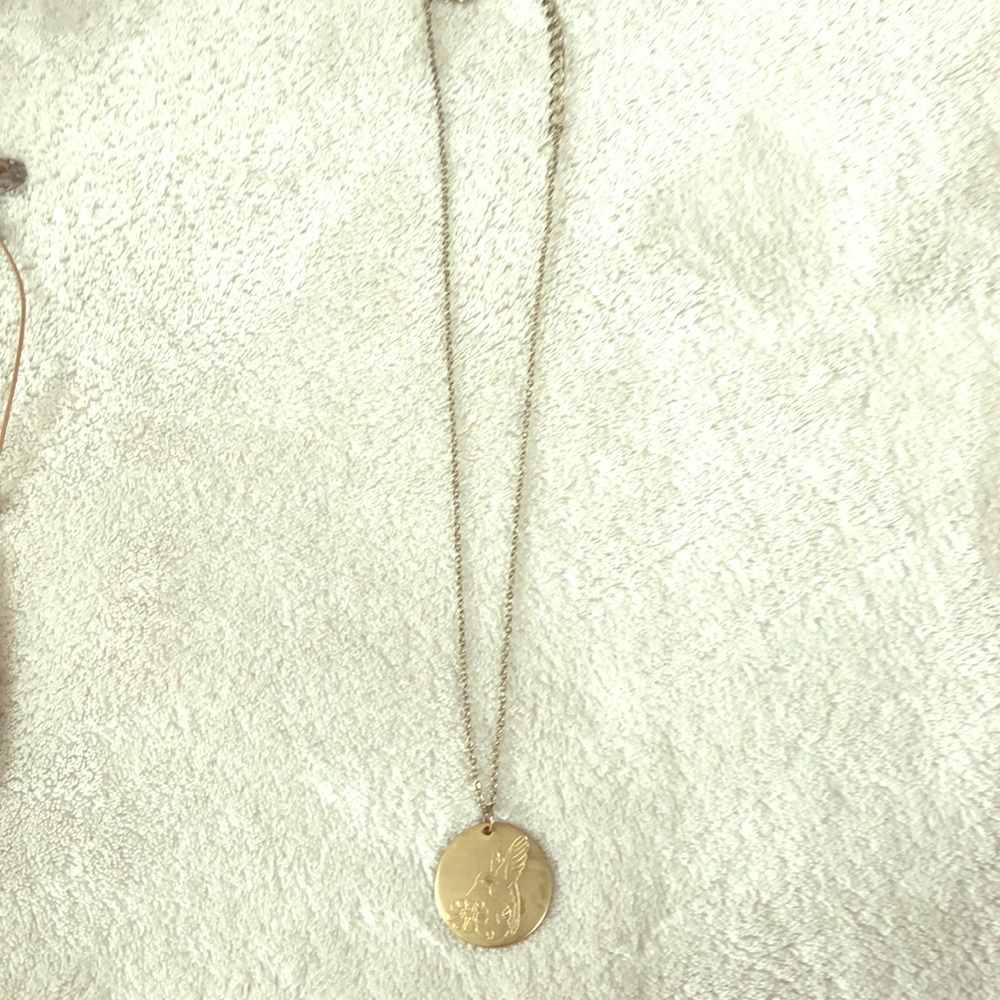 Costume necklace hummingbird